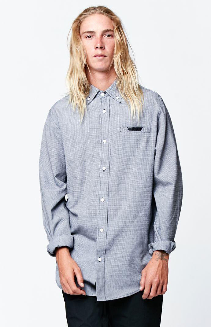 Lira Illusion Drop-tail Long Sleeve Button Up Shirt