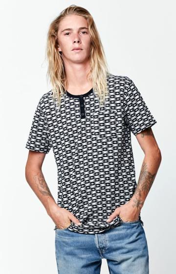 Modern Amusement Arrow Jacquard Henley T-shirt