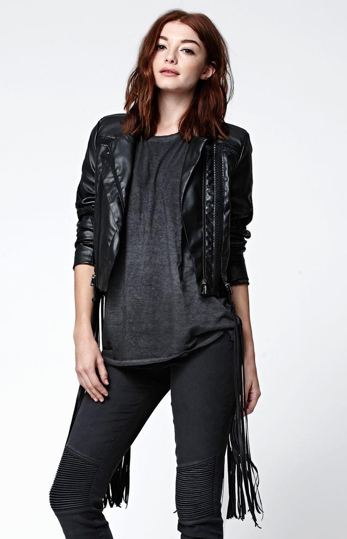 Lira Night Rider Faux Leather Moto Jacket