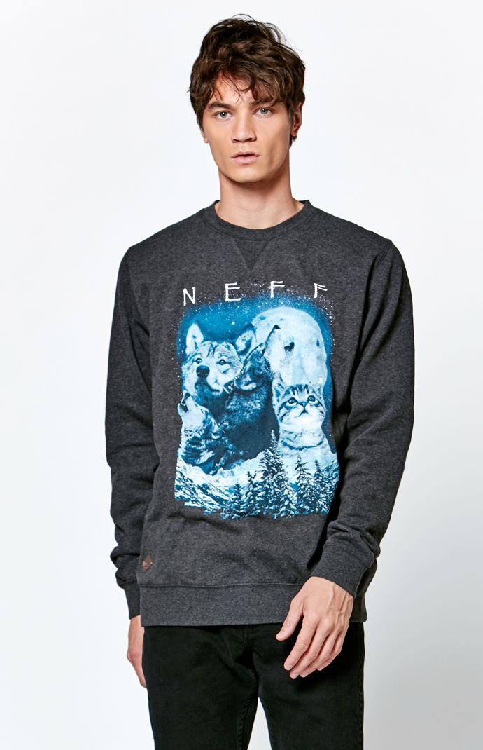 Neff Up North Wolf Crew Neck Sweatshirt