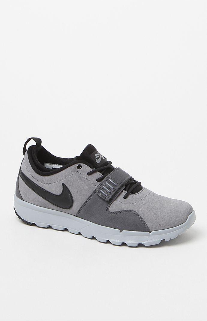Nike Sb Trainerendor Suede Grey & Black Shoes