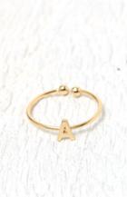Wanderlust + Co 'a' Initial Ring