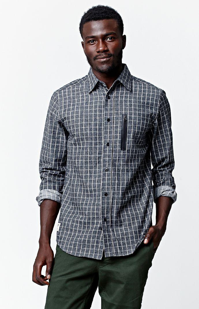 Lira Rubix Drop Long Sleeve Plaid Button Up Shirt