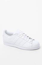 Adidas White Stripe Superstar Low-top Sneakers