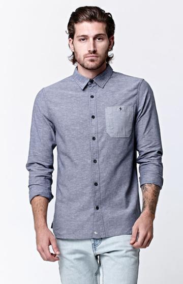 Modern Amusement Chambray Long Sleeve Button Up Shirt