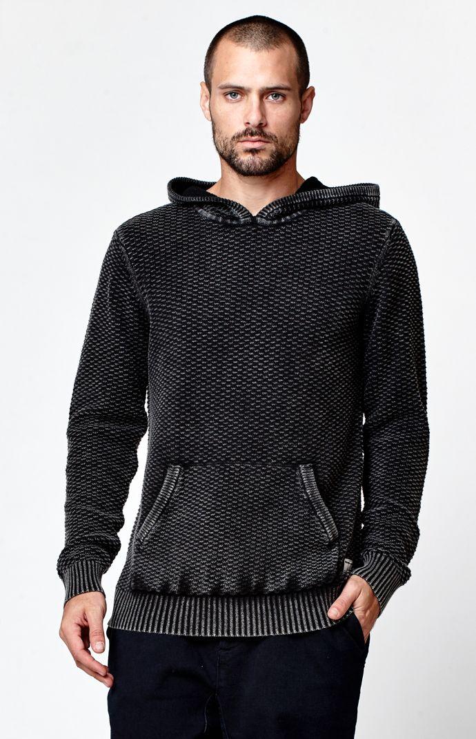 Modern Amusement Solid Knit Sweater Hoodie