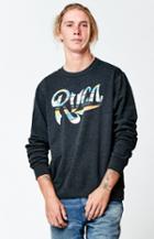 Rvca Benchwarmer Multicolor Fill Crew Neck Sweatshirt
