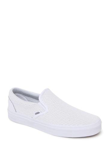 Vans Womens Vans Shoes - Vans Slip On White Perforated Shoes