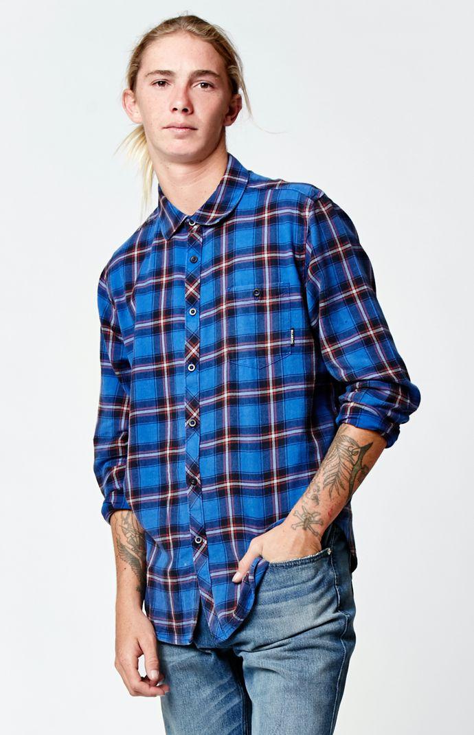 Billabong Fremont Plaid Flannel Long Sleeve Button Up Shirt