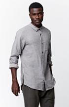 On The Byas Doc Half Placket Long Sleeve Button Up Shirt