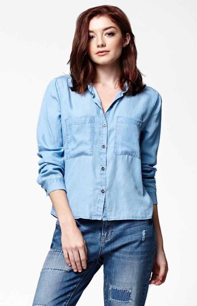 La Hearts Tencel Button-down Shirt