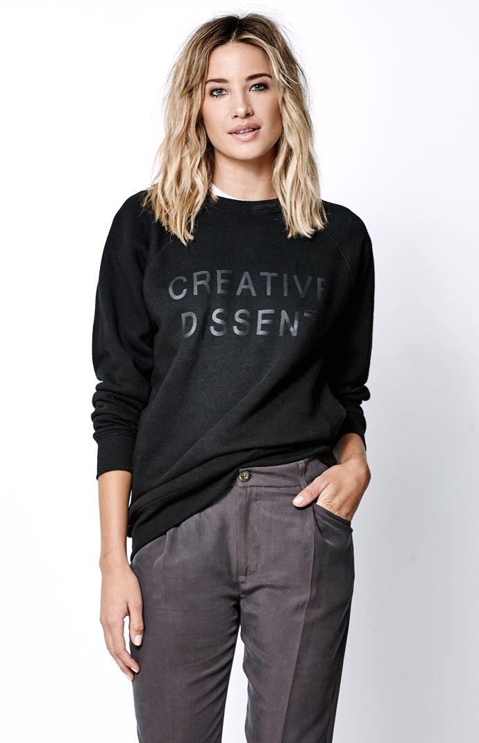 Obey Creative Dissent Type Classic Crew Neck Sweatshirt