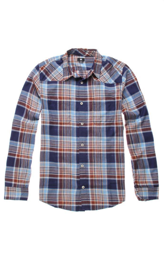 Dc Shoes Mens Dc Shoes Shirt - Dc Shoes Ziprin Long Sleeve Woven Shirt