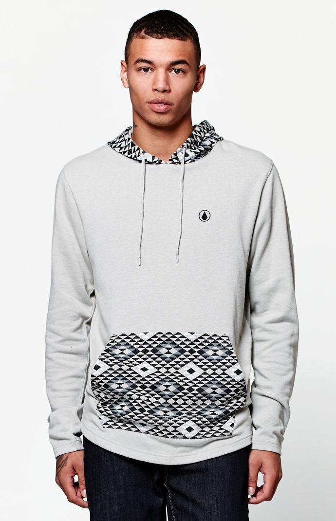 Volcom Contrast Geo Hooded Long Sleeve Shirt