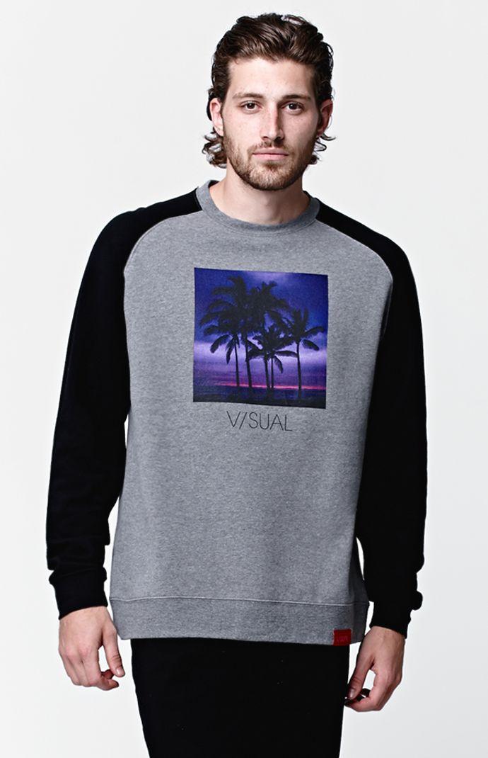 Visual By Van Styles Close Raglan Crew Neck Sweatshirt