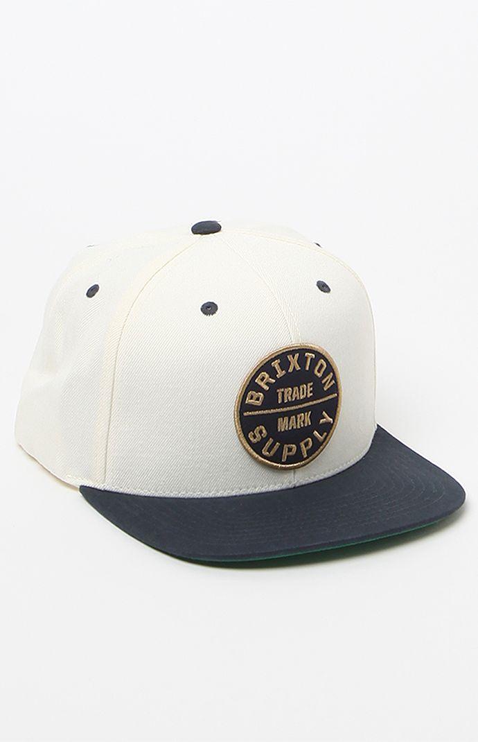 Brixton Oath Iii Off White Snapback Hat