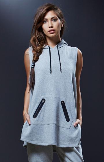 Sweat Crew Sleeveless Side Slit Hoodie