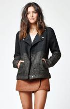 Rvca Layla Colorblocked Moto Jacket