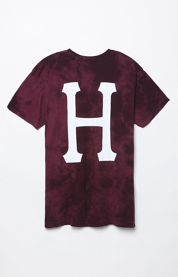 Huf Classic Crystal Wash Burgundy T-shirt
