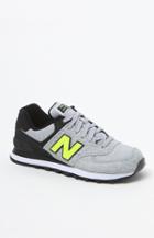 New Balance 574 Sweatshirt Gray & Black Sneakers
