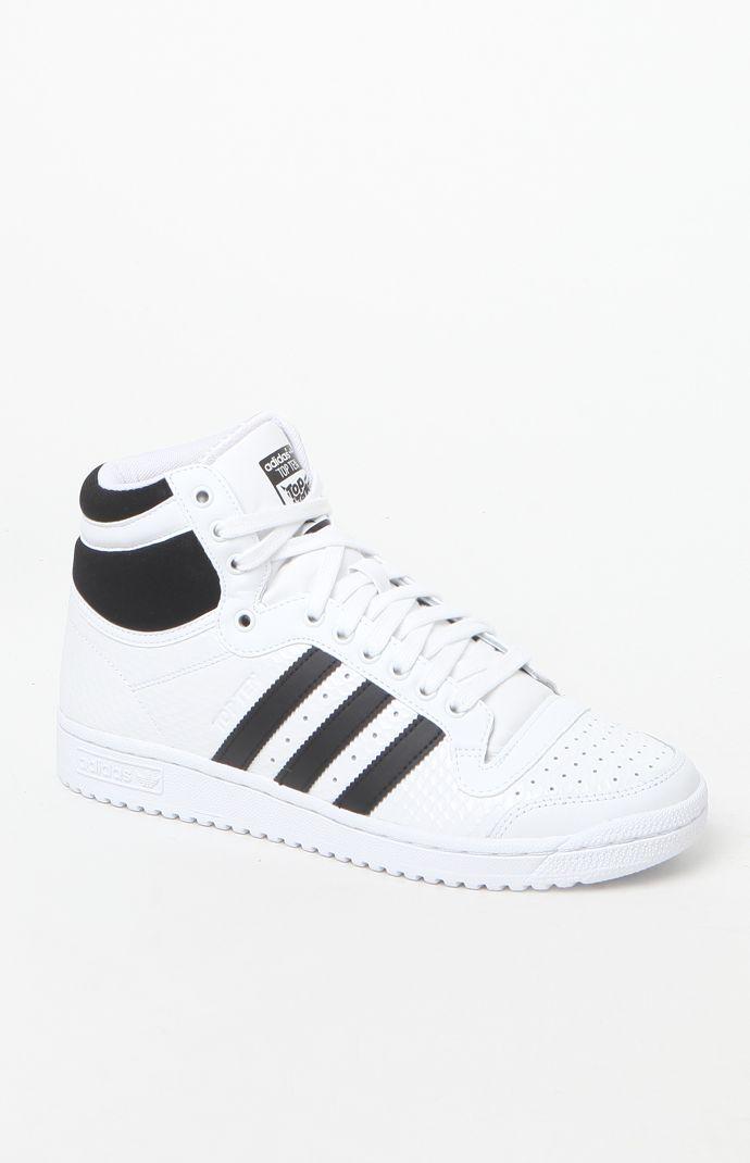 Adidas White Top Ten High-top Sneakers