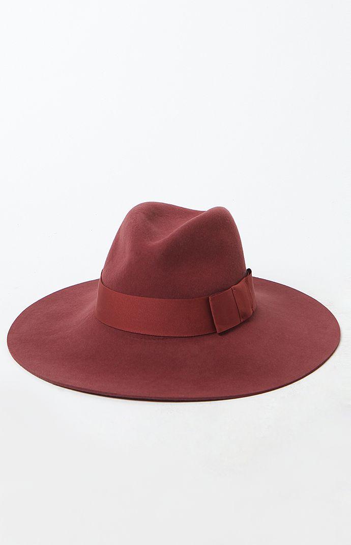 Brixton Piper Merlot Wool Fedora Hat