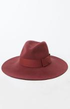 Brixton Piper Merlot Wool Fedora Hat