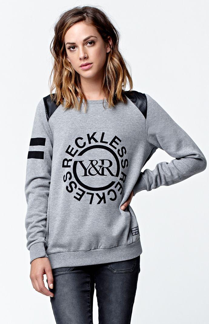 Young & Reckless Disorder Contrast Crew Neck Sweatshirt