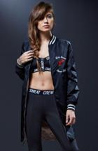 Sweat Crew Oversized Reversible Baseball Jacket