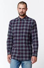 On The Byas Thugs Plaid Long Sleeve Button Up Shirt
