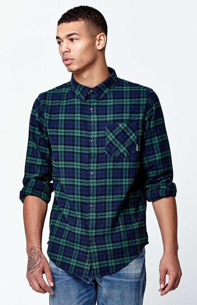 Fourstar Peterbilt Flannel Long Sleeve Button Up Shirt
