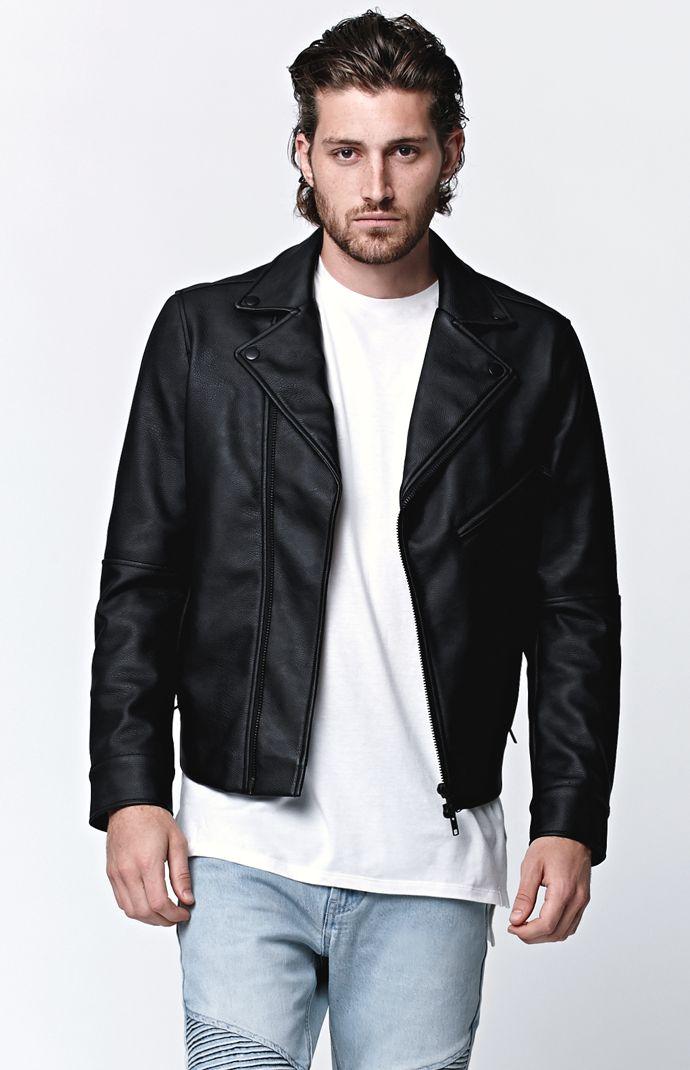 Bullhead Denim Co. Bullhead Zip Up Vegan Leather Moto Jacket