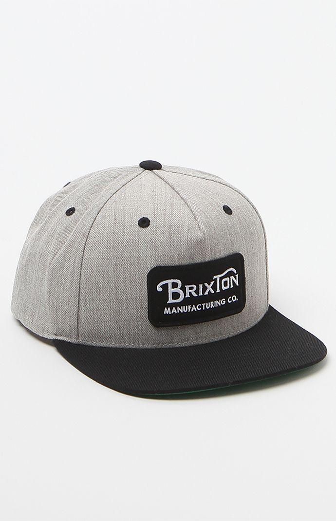 Brixton Grade Heather Gray Snapback Hat