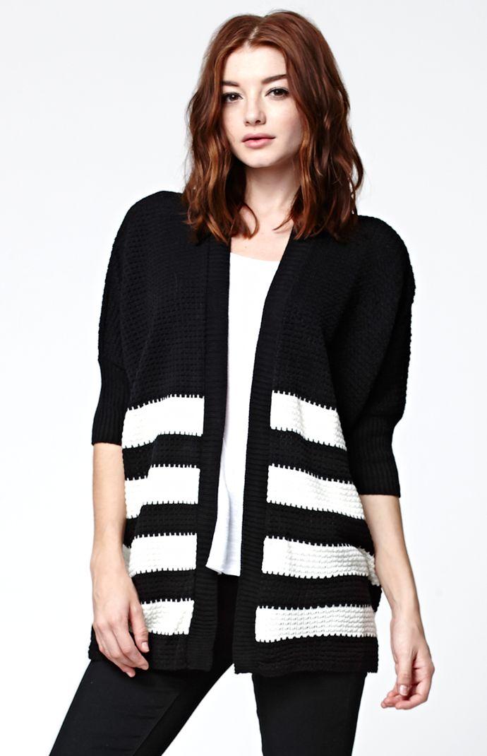 La Hearts Stripe Cocoon Cardigan