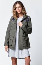 La Hearts Jacquard Inset Anorak Jacket