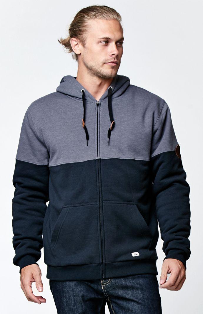 Quiksilver Colorblock Sherpa Zip Hoodie