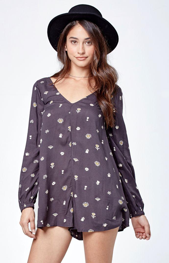 Billabong Secret Moons Floral Print Romper