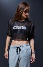 Sweat Crew Football Warm Up Cropped Mesh Top