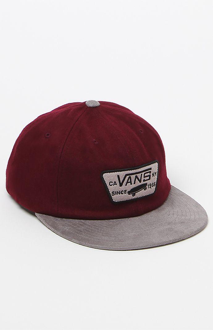 Vans Patched Unstructured Burgundy Snapback Hat