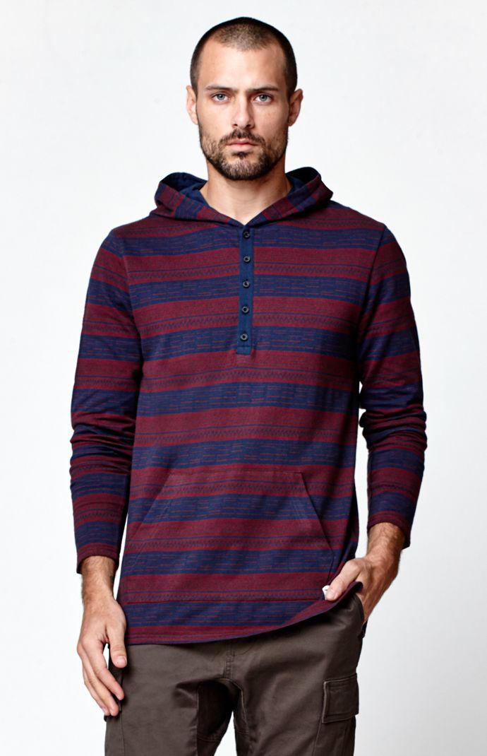 Modern Amusement Jacquard Hooded Henley Shirt