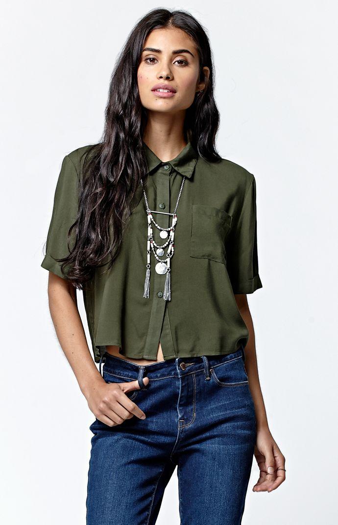 La Hearts Short Sleeve Button-down Shirt