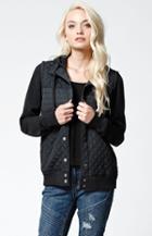 Rvca Regulate Quilted Button Up Hoodie