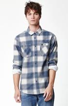 Rvca Wayman Plaid Flannel Long Sleeve Button Up Shirt