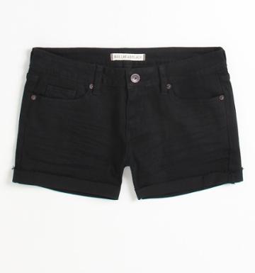Womens Bullhead Black Shorts - Bullhead Black Mid Length Shorts