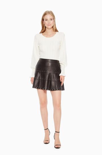 Parker Ny Alex Leather Skirt