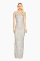 Https:/www.parkerny.com/jennifer-dress/b5g2586spk.html Parker Ny Jennifer Gown Dress Silver Sequin, Size 2