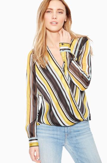 Parker Ny Lola Wrap Blouse