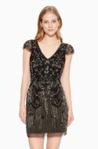 Https:/www.parkerny.com/lorena-dress/b8h4700shm.html Parker Ny Lorena Cocktail Dress Black Sequin, Size 4