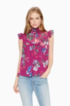 Https:/www.parkerny.com/tish-top/p8h4750ppf.html Parker Ny Tish Top Plum Calla Floral, Size Medium