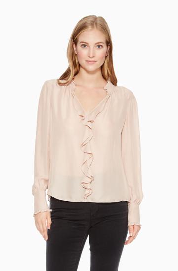 Https:/www.parkerny.com/tilly-blouse/p8i4850sb.html Parker Ny Tilly Blouse Moonlight Leopard Print, Size Large